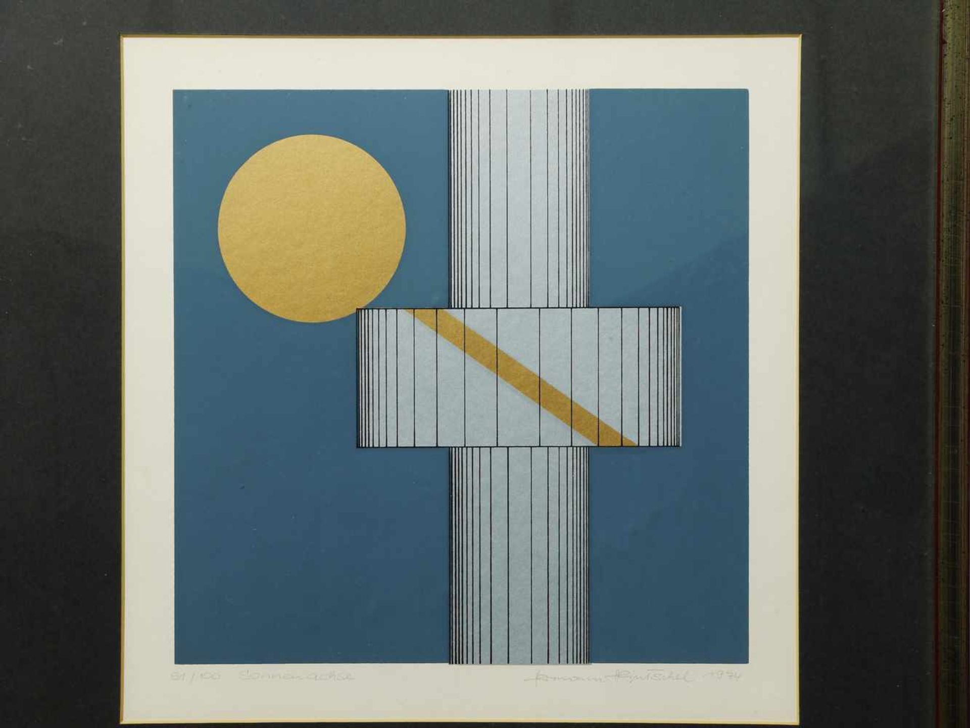 HERMANN HEINTSCHEL. Zeit der Quadrate, Aquatinta, signiert und datiert 1981. Künstlerdruck E. A. ( - Bild 3 aus 4