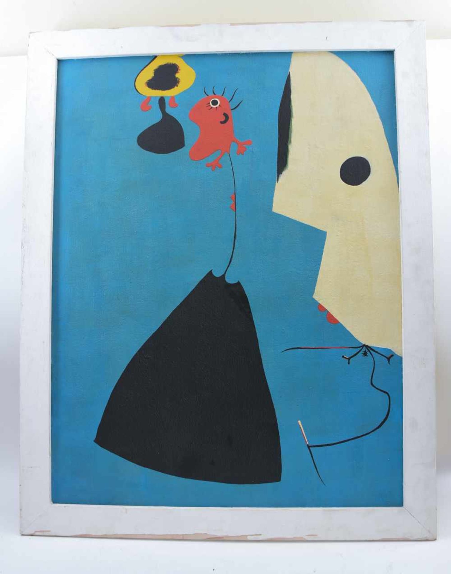 JOAN MIRÓ nach Original "Drei Frauen", Acryl auf Hartfaser Nach dem Original Ölbild "Drei Frauen"(