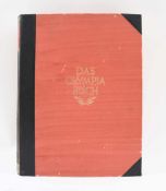DAS OLYMPIA BUCH, Foliant mit Golddruck-Einband, Deutschland 1928 In rote Pappe und Lederimitat
