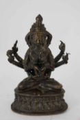 AVALOKITESVARA BODHISATTVA FIGURE, bronze, eastern Asia. A bronze Avalokitesvara Bodhisattva figure,