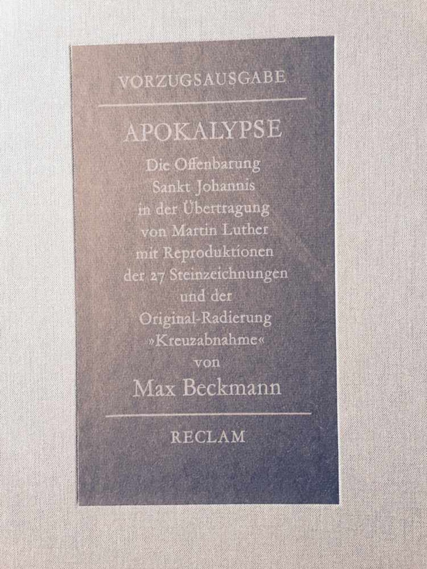 MAX BECKMANN," Apokalypse, die Offenbarung St. Johannis", Kaltnadel Radierung auf Büttenpapier, - Bild 2 aus 3
