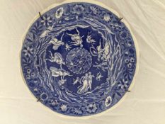 ANTIKER TELLER SPOTE&COPELAND, Porzellan handbemalt, England um 1800 Durchmesser: 28 cm. Perfekter
