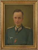 HEINRICH GIEBEL. "Porträt Hans Siemens", Öl auf Leinwand, gerahmt, signiert und datiert Porträt