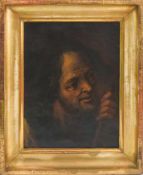 UNBEKANNTER KÜNSTLER. Heiliger Jakobus, wohl Öl auf Zinkblech, 19. Jahrhundert Maße: 32 x 24,5 cm
