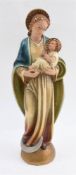 MONDSICHELMADONNA, bemalter Gips, signiert und limitiert, um 1950 Maria dargestellt als sogenannte