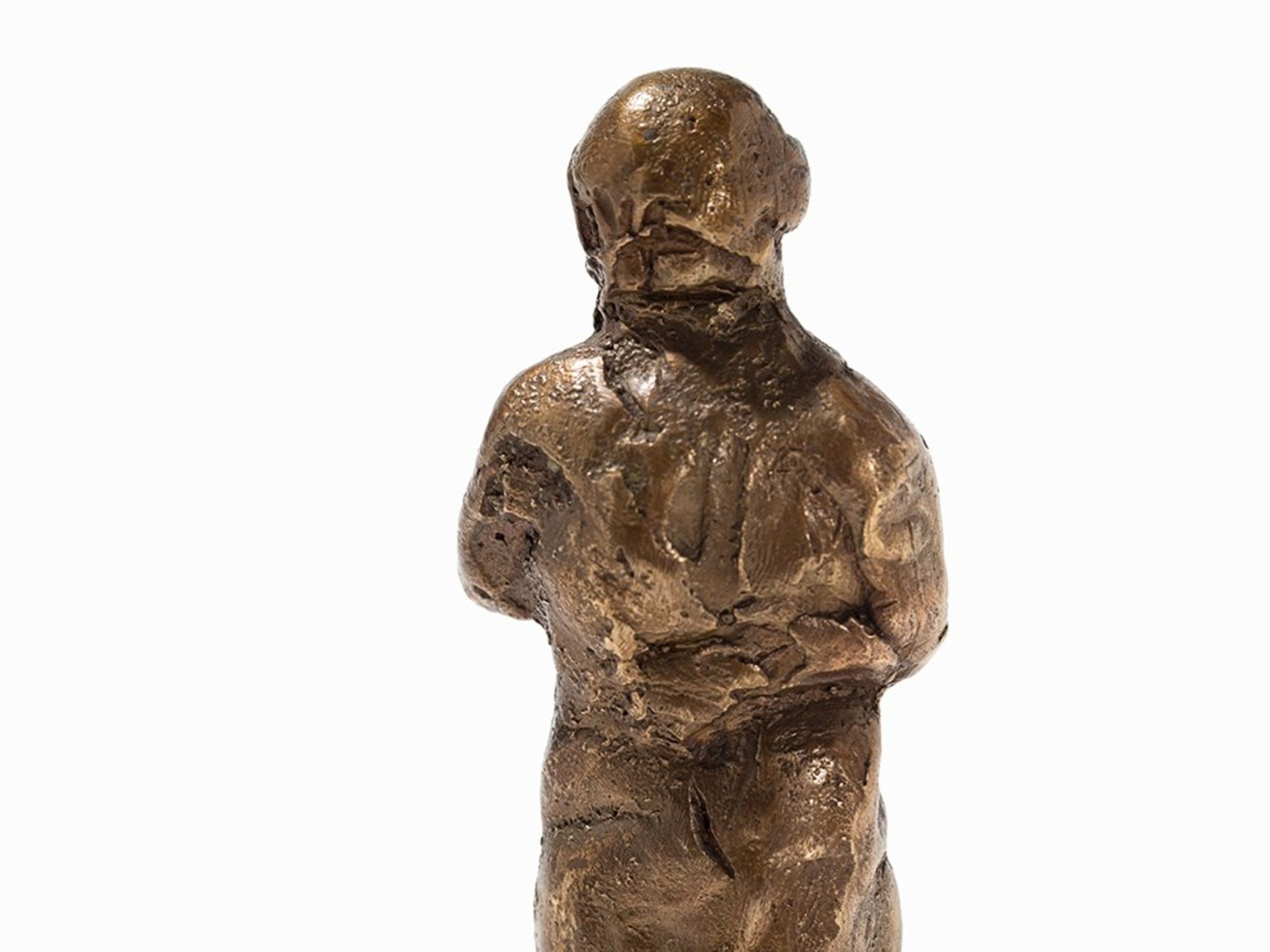 ALFRED HRDLICKA,"Der Gießer", Bronze limitiert und nummeriert, monogrammiert, um 1986 Alfred - Bild 2 aus 5