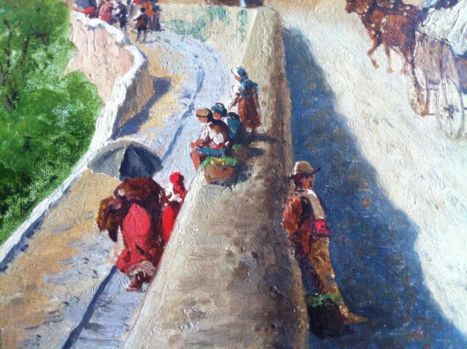 PAUL RUDOLF LINKE, "Blick auf Monreale", Öl auf Leinwand, gerahmt, signiert und datiert Blick auf - Bild 3 aus 5