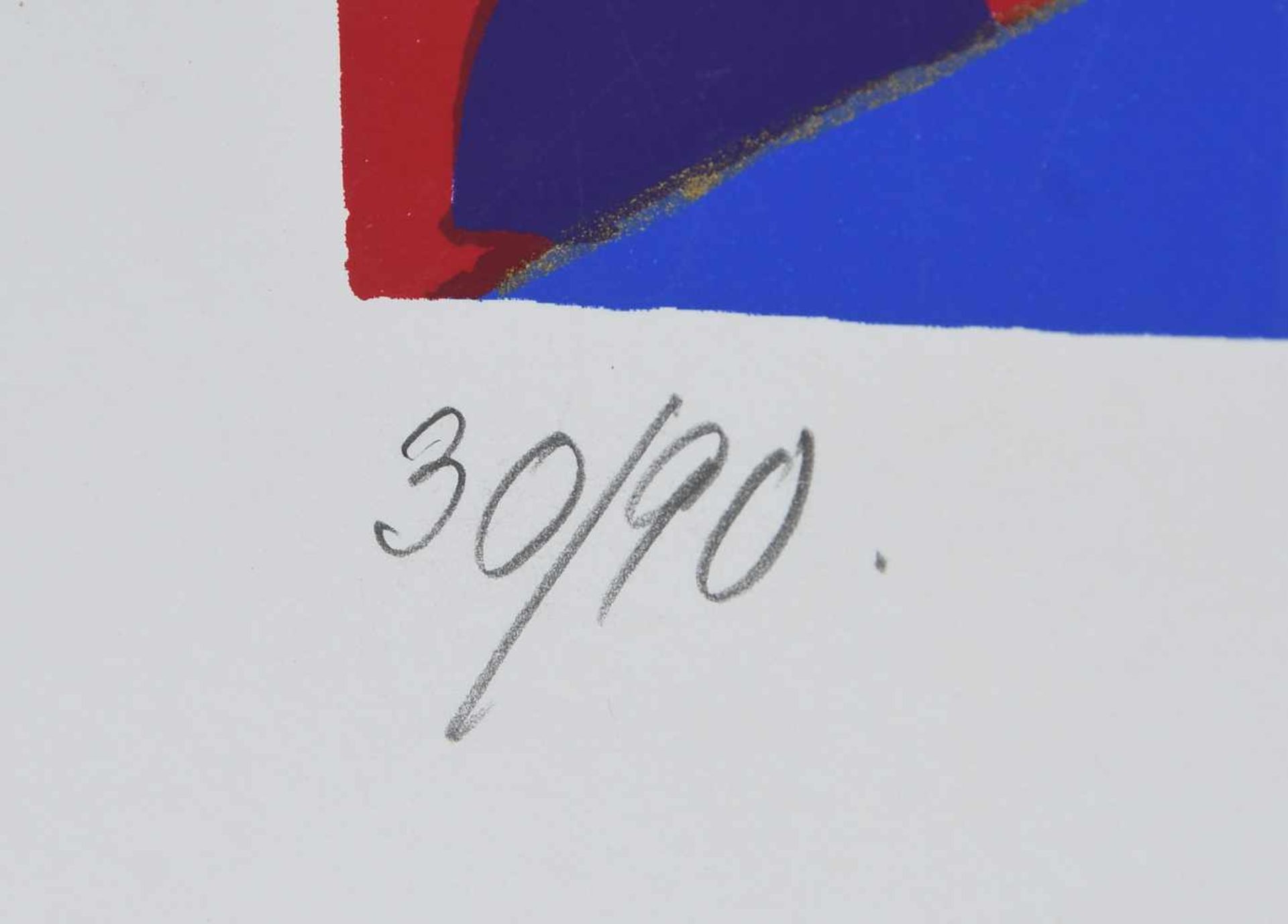 MARGOT RICHTER-BREDE. "Basiliken", polychrome Serigrafie, nummeriert/limitiert und signiert, um 1970 - Bild 3 aus 3