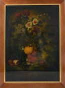 RICHARD EARLOM. Nach. "A Flower Piece in the Cabinet at Houghton", colorierter Hinterglasdruck