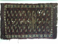 TEPPICH, Turkmenistan, Hauptteppich Tauk Nuska, Wolle auf Ziegenhaar, Mitte 18. Jahrhundert oder