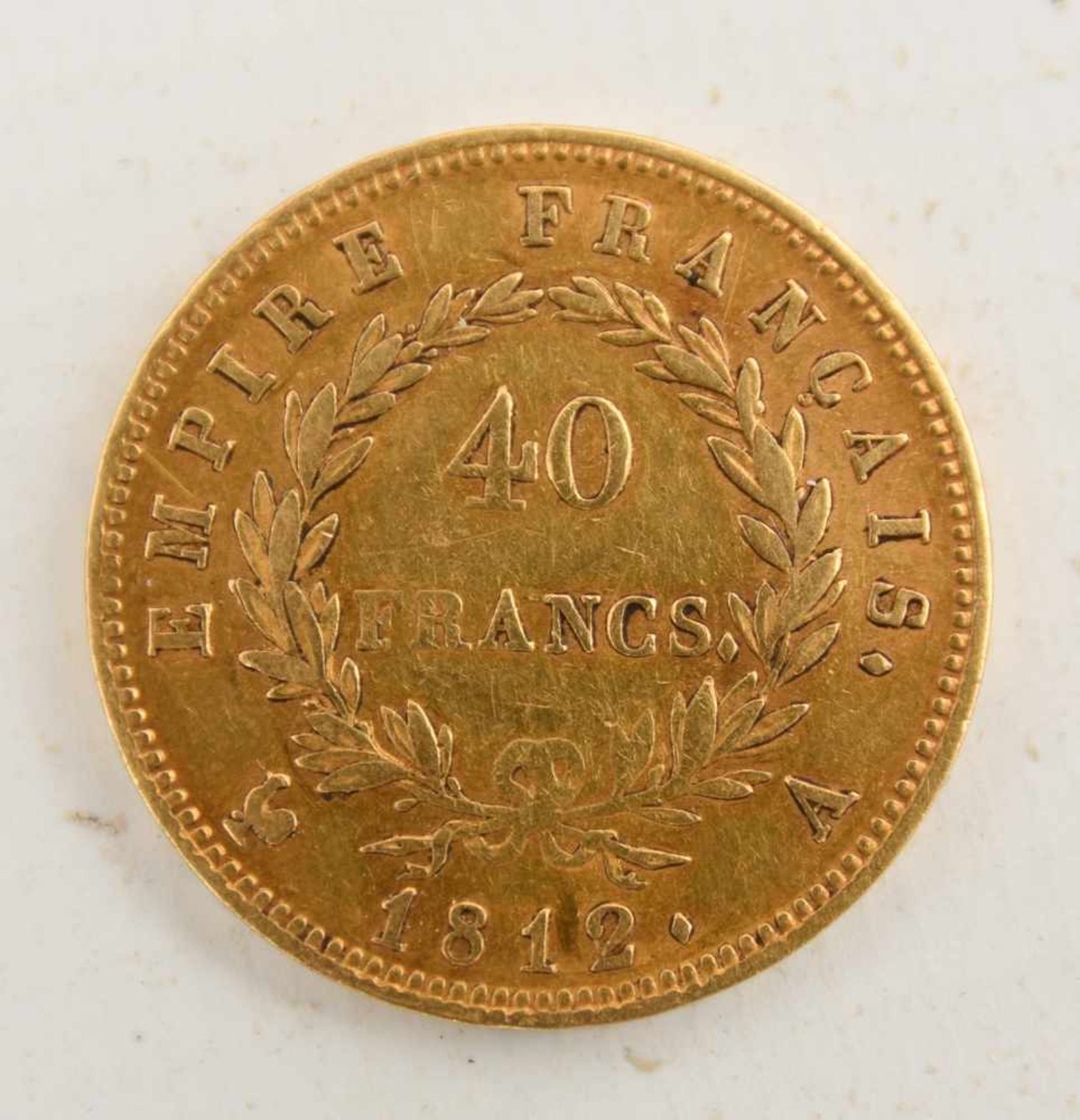 GOLDMÜNZE, 40 Francs Napoleon Empereur, France / Frankreich 40 Francs 1812 A Material: Gold Gewicht: - Bild 5 aus 8