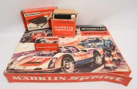 MÄRKLIN SPRINT 1403 RACING SET/ HEIMAUTORENNBAHN, Rennbahnpackung mit Zubehör, Deutschland 1970er-