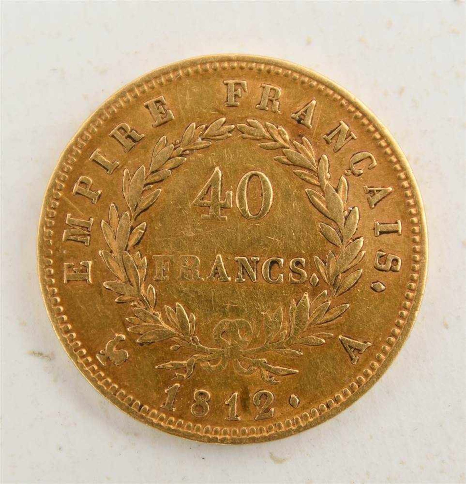 GOLDMÜNZE, 40 Francs Napoleon Empereur, France / Frankreich 40 Francs 1812 A Material: Gold Gewicht: - Bild 3 aus 8