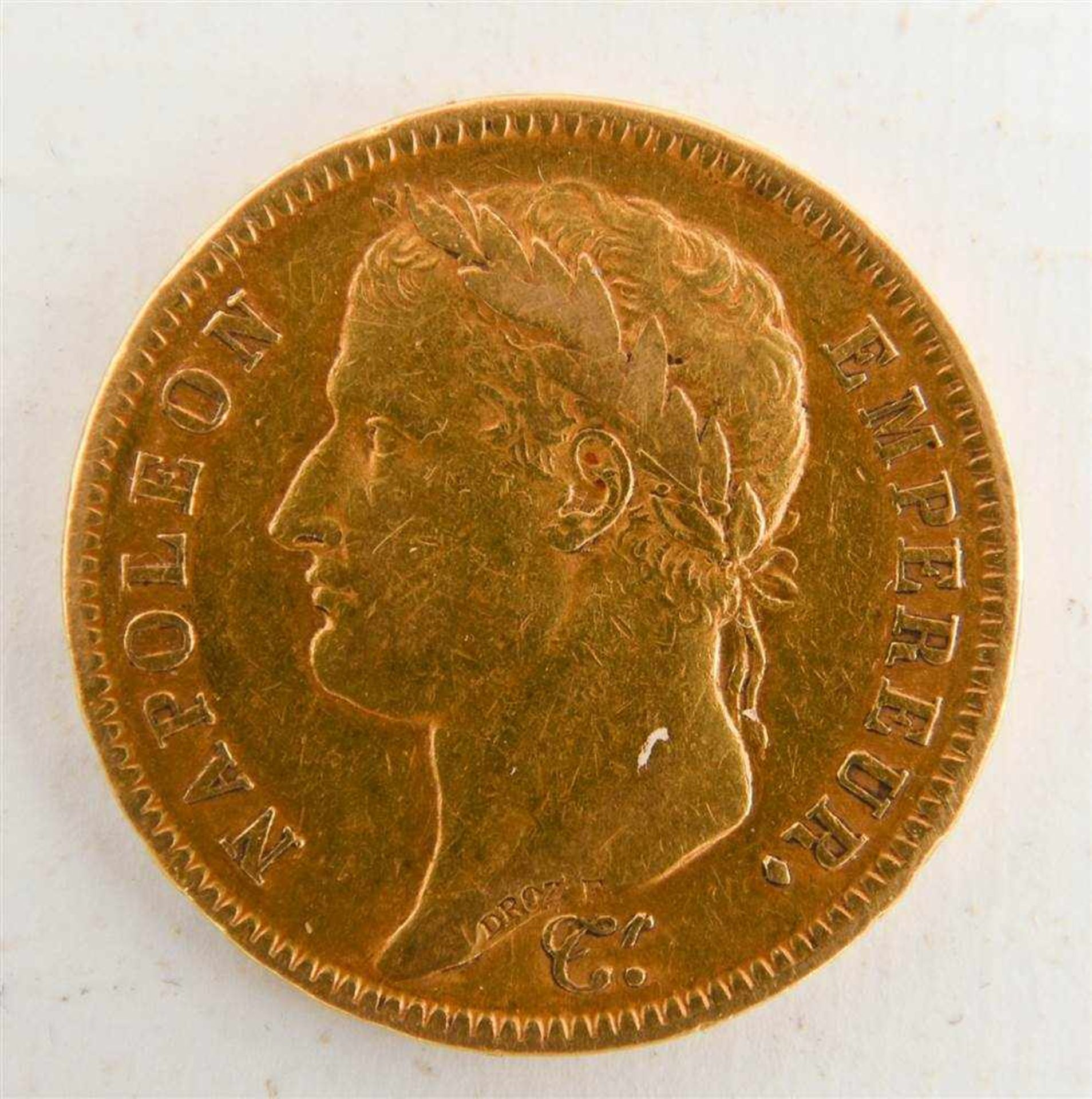 GOLDMÜNZE, 40 Francs Napoleon Empereur, France / Frankreich 40 Francs 1812 A Material: Gold Gewicht: