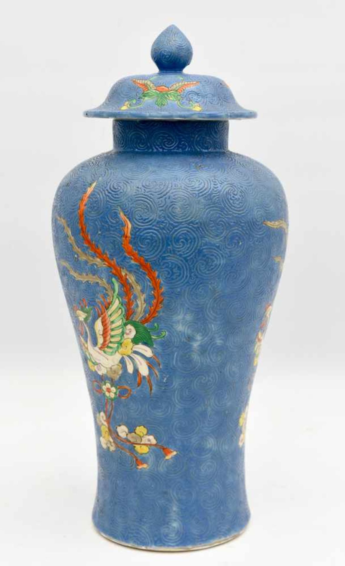 DECKELDOSE, polychrom bemaltes und glasiertes Porzellan , gemarkt, China um 1870 (Tee-/Kräuter-) - Bild 2 aus 5