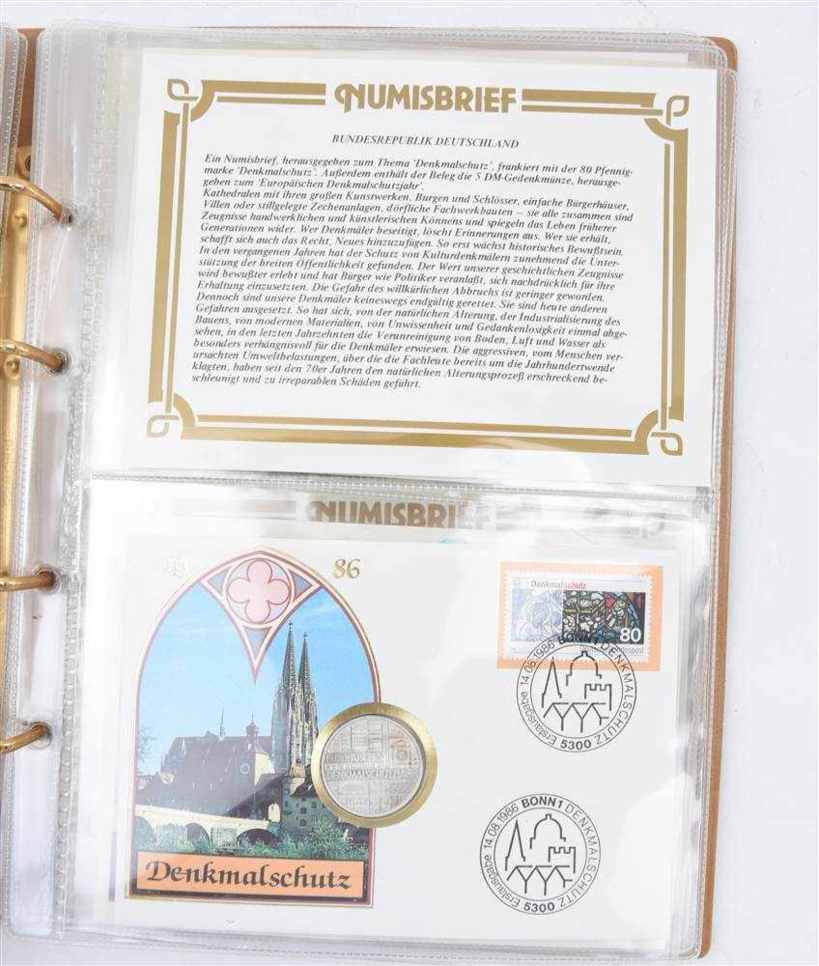 KONVOLUT NUMISBRIEFE MIT ALBUM, teils massive/versilberte Silbermünzen , Deutschland 1980er-Jahre - Bild 3 aus 17