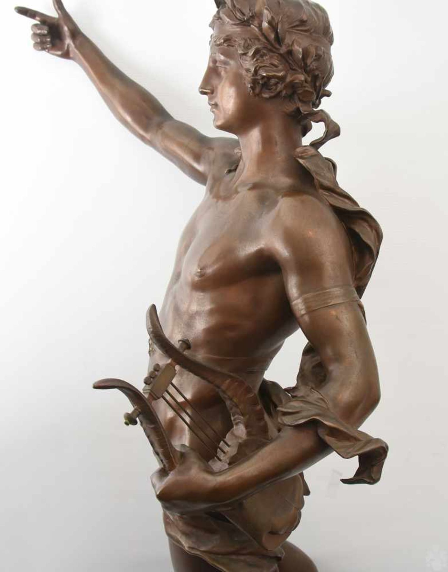 CLÈMENT LÉOPOLD STEINER, "APOLLON", Bronzeguss, signiert und gestempelt, Frankreich um 1890 - Bild 4 aus 34