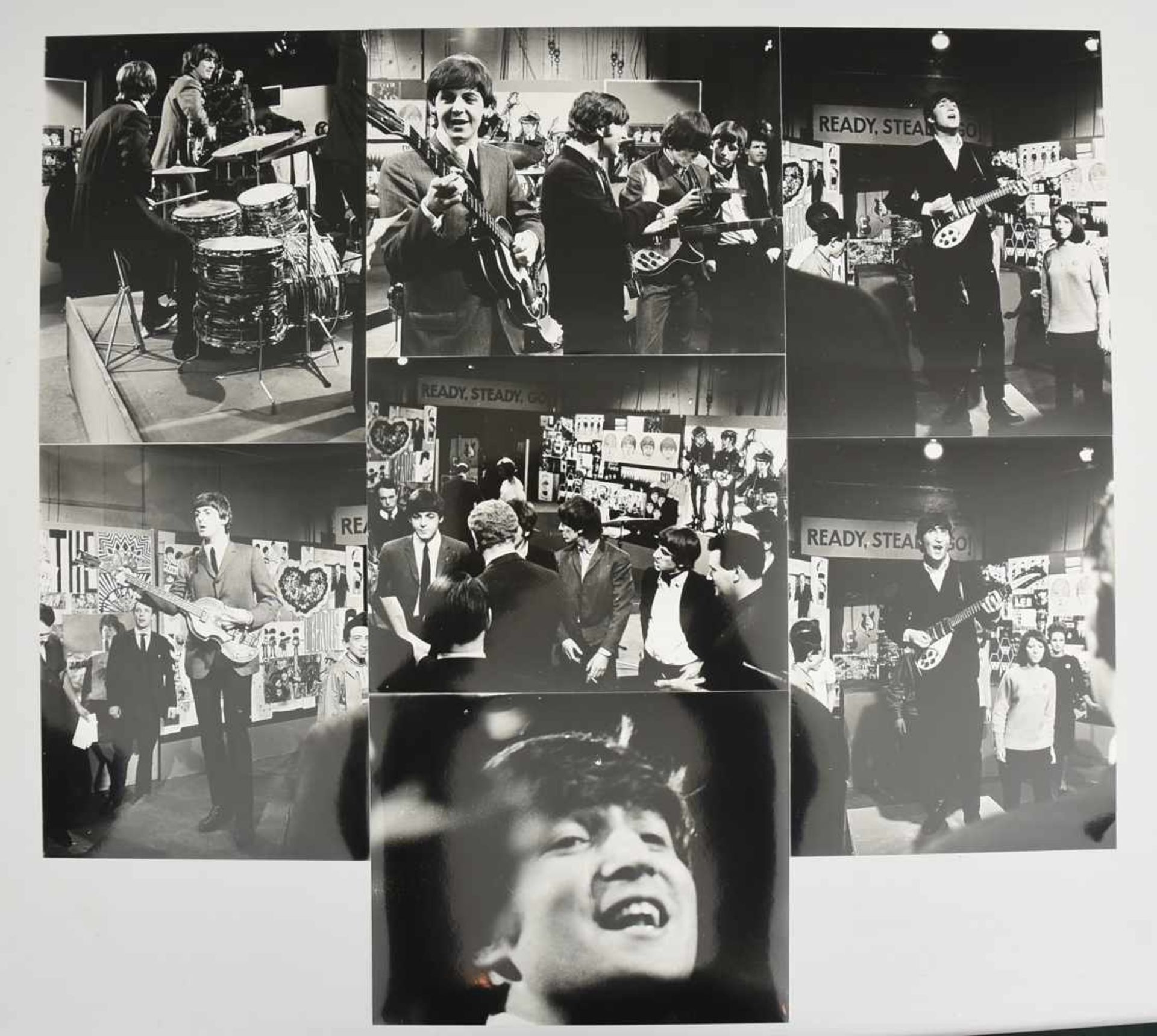 THE BEATLES- PHOTOGRAPHS 5: "Ready Steady Go", SW-Abzüge auf Fotopapier, 1964 13 großformatige SW-