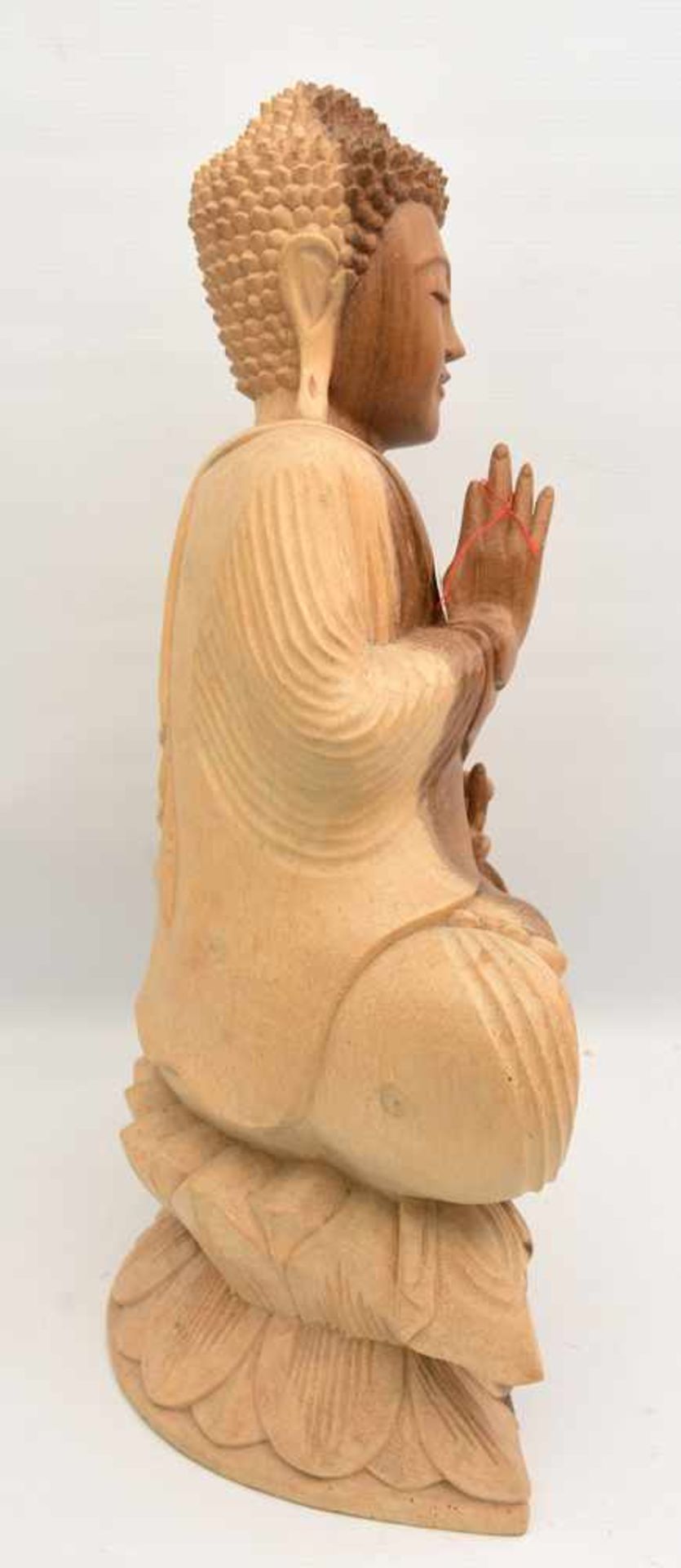 BUDDHA, beschnitztes Holz, Südostasien 20. Jahrhundert Klassische Buddha- Darstellung aus - Bild 2 aus 3