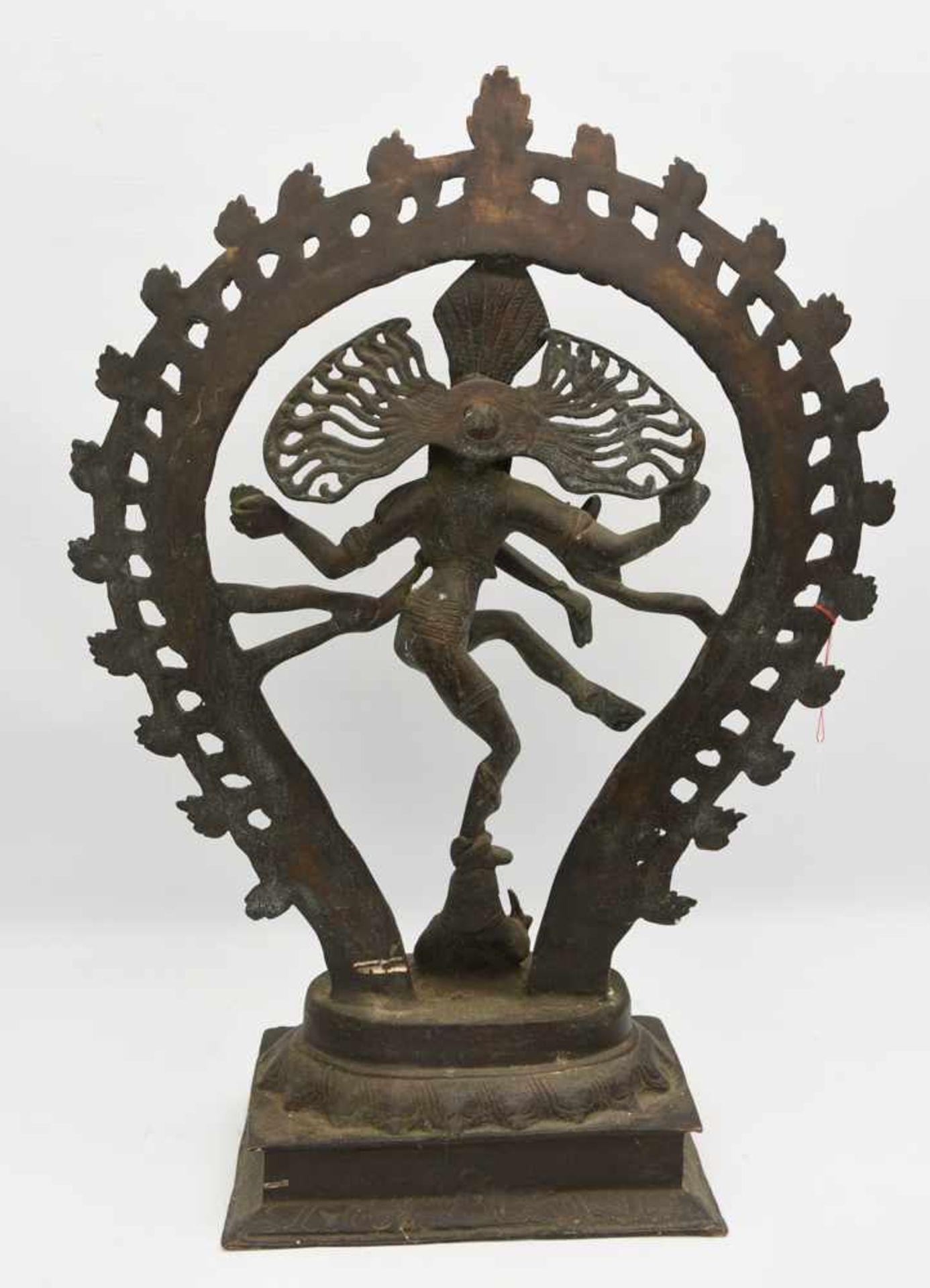 SHIVA, Bronzefigur auf Sockel, ziseliert, Indien 20. Jahrhundert Bronze der tanzenden indischen - Bild 3 aus 3