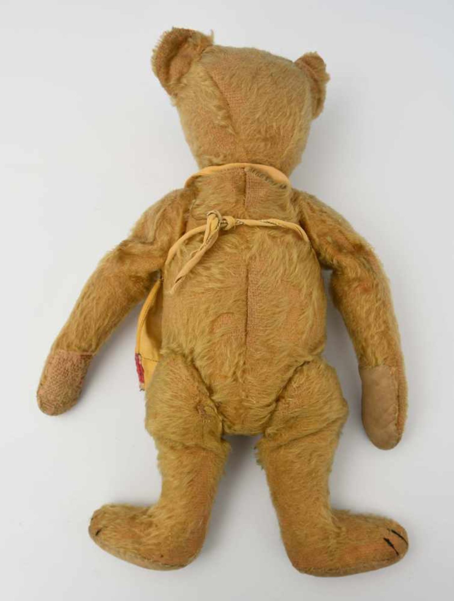 STEIFF TEDDYBÄR, Mohair/Stoff, Knopf im linken Ohr, Deutsches Reich um 1910 Teddybär der Firma - Bild 4 aus 5