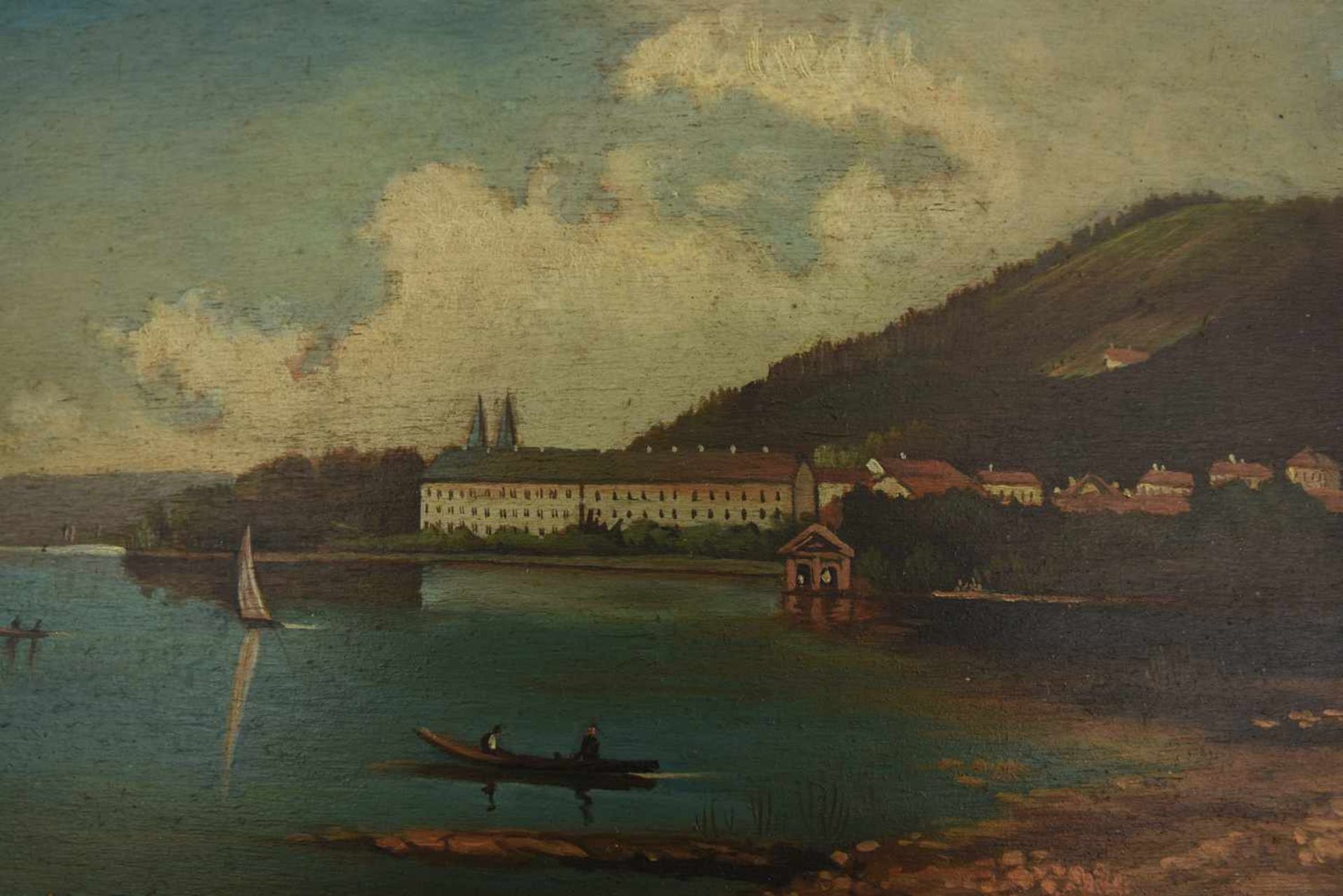 UNBEKANNTER KÜNSTLER, "Tegernsee", Öl auf Holz,gerahmt, um 1900 Rückseitig beschriftet "G.Fischer ( - Bild 3 aus 3