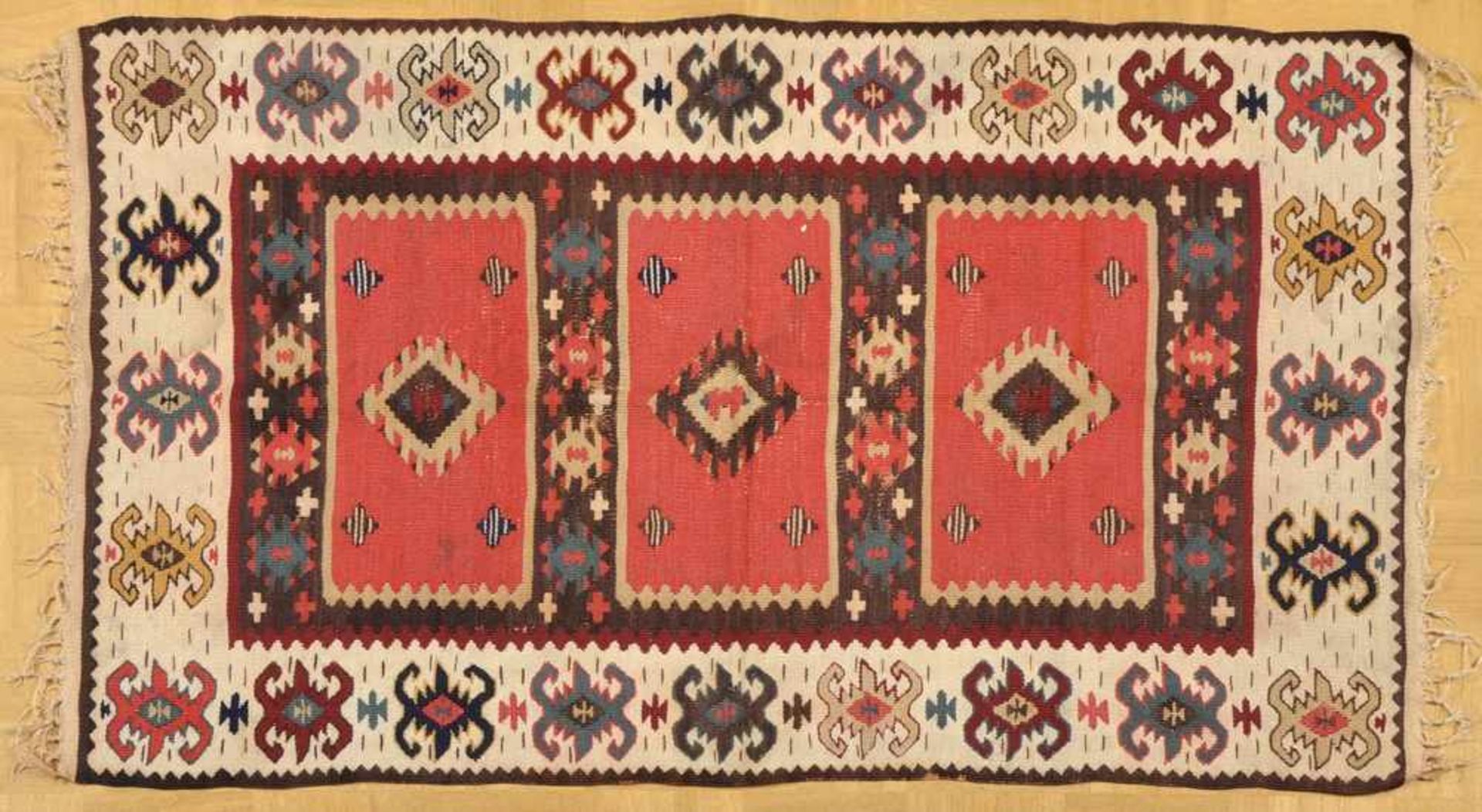 Kleiner Kelim, Türkei, Anfang 20.Jh., 135x76cm, ehemals Sammlung Dr. Karl Hennig, Hamburg