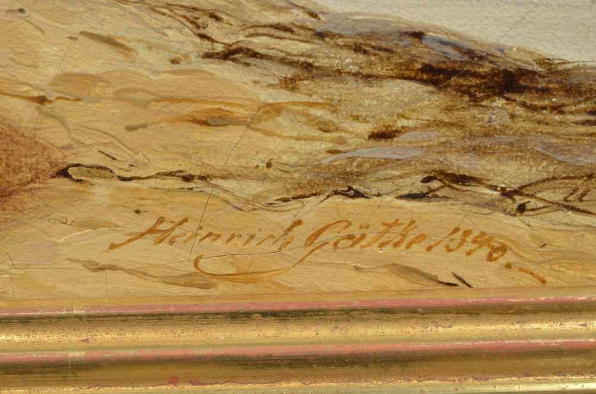 Gätke, Heinrich (1814-1897) "Fischer am Ufer" 1840, Öl/Leinwand, u.r.sign./dat., 35x54cm (m.R. - Bild 3 aus 5