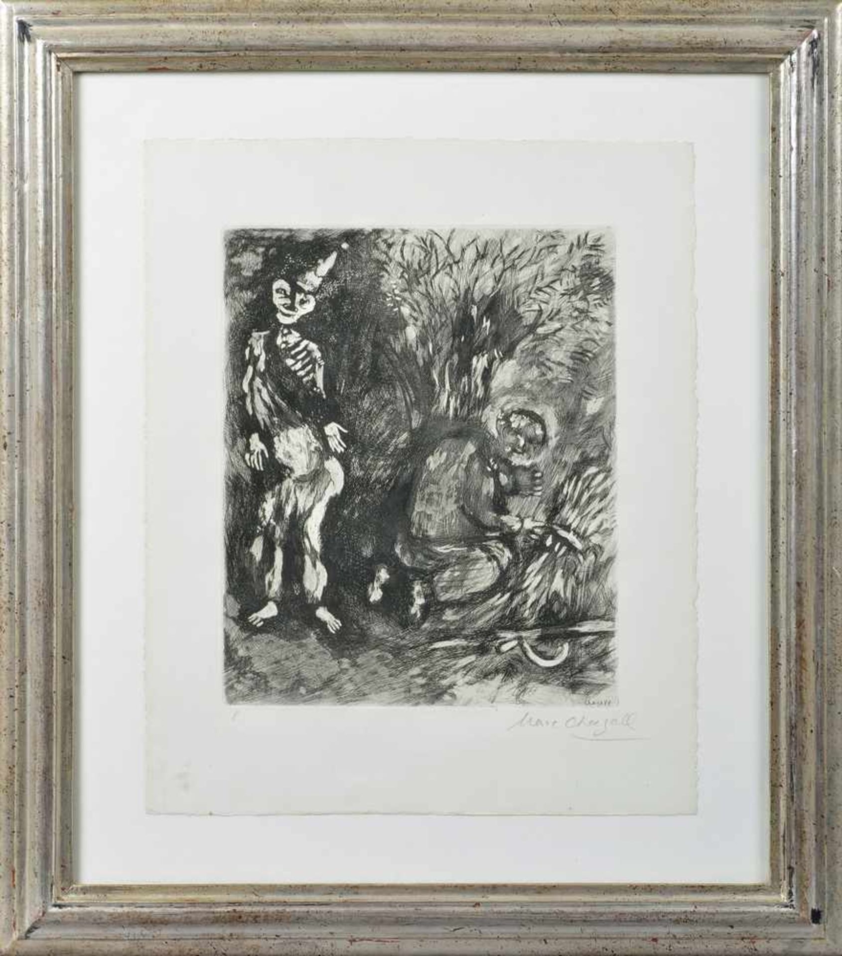 Chagall, Marc (1887-1985) "La Horbet et le Bucheron" 1927/30, Radierung, e.a./u.r. sign./u.l. - Image 2 of 2