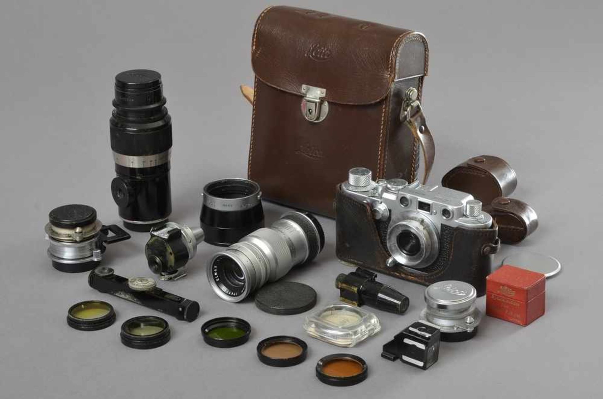 Konvolut Leica IIIf, bestehend aus: Kleinbildkamera Leica IIIf, Ernst Leitz GmbH/Wetzlar Germany,