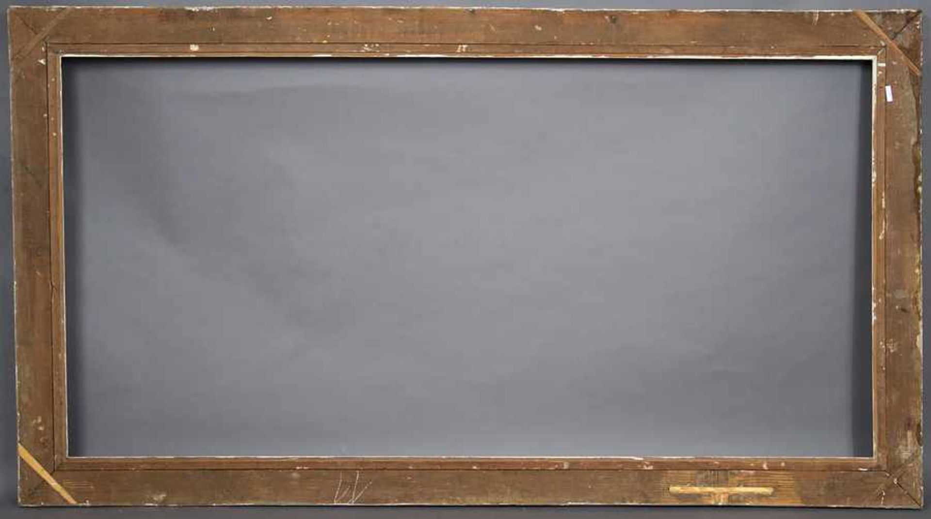 Große Impressionistenleiste, grau patiniert, floral beschnitzt, mit hellem Schlips, 101x201cm/12, - Bild 3 aus 3
