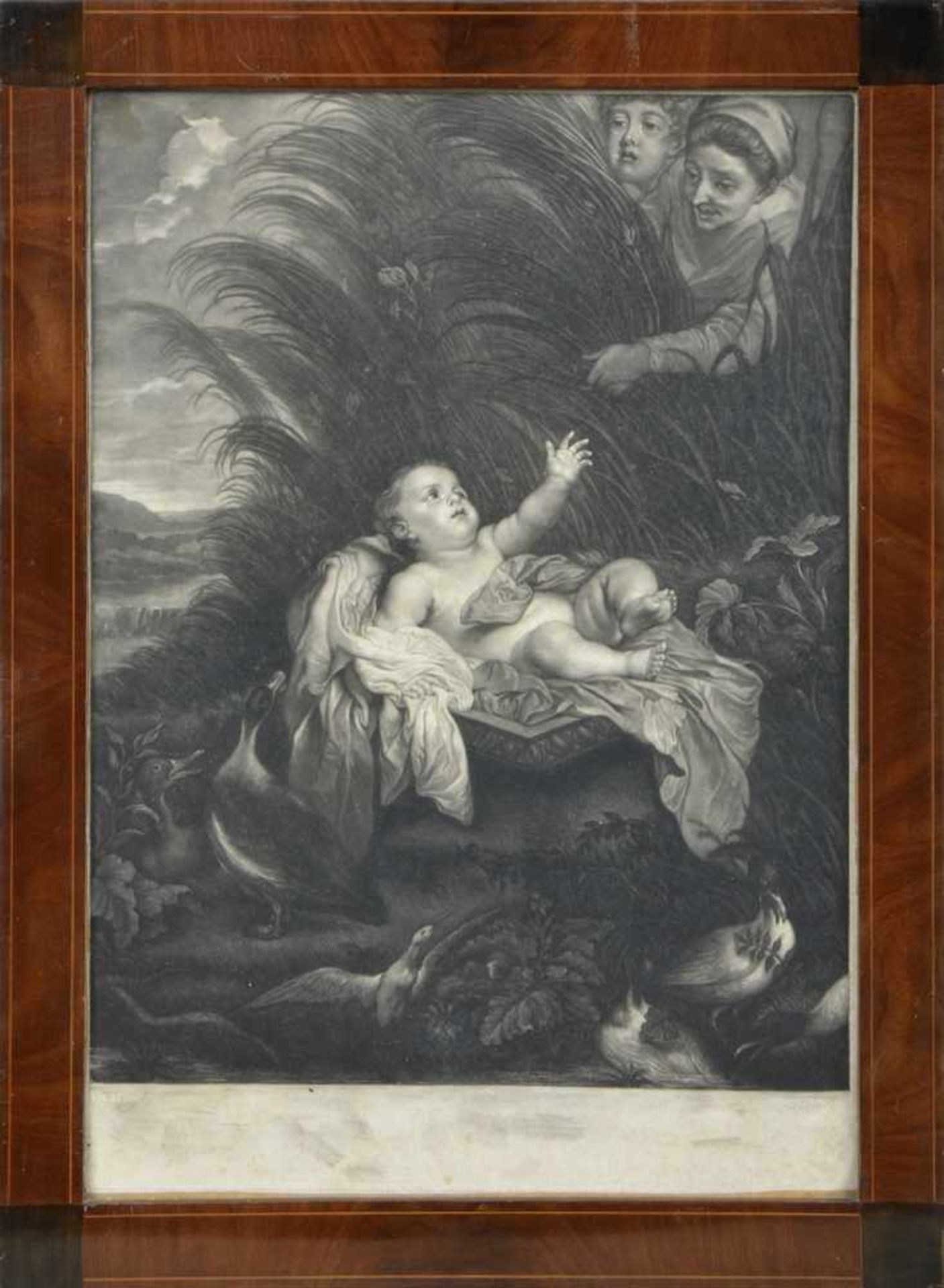 Ardel/van Dyck, Anthonis (1599-1641) "Auffindung des Mose", Kupferstich, 53x37 (m.R.60x44cm) - Image 2 of 2