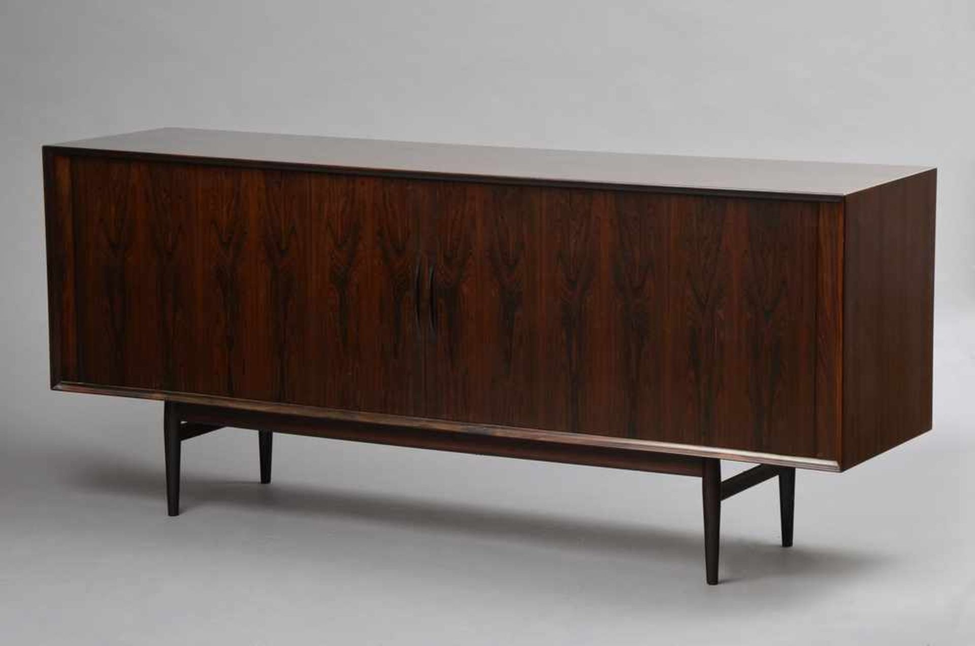 Midcentury Design Sideboard mit Lamellentüren, massiv Palisander, Herst: Sibast, Entw.: Arne