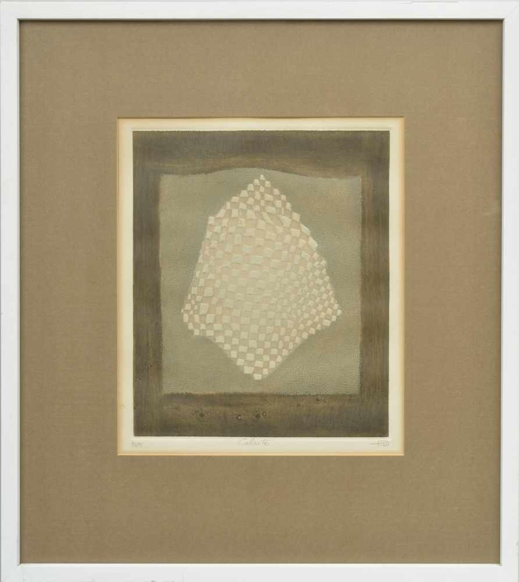 Piza, Artur Luiz (1928-2017) "Calcite", Frottagedruck mit Metallic Folie, 94/95 u.r.sign., 35,5x29, - Image 2 of 2