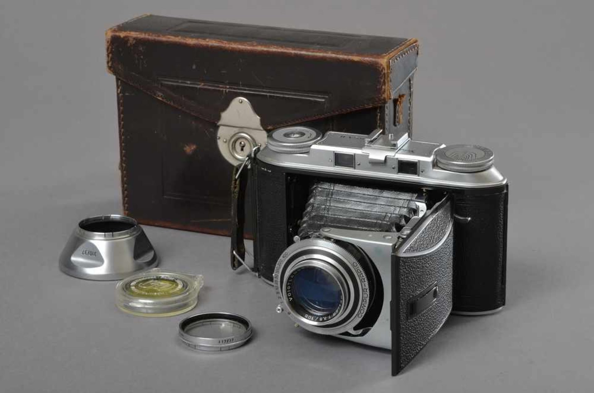 Mittelformatkamera, Voigtländer, Bessa II, um 1950, Format 6 cm x 9 cm, mit Objektiv Voigtländer - Bild 3 aus 7