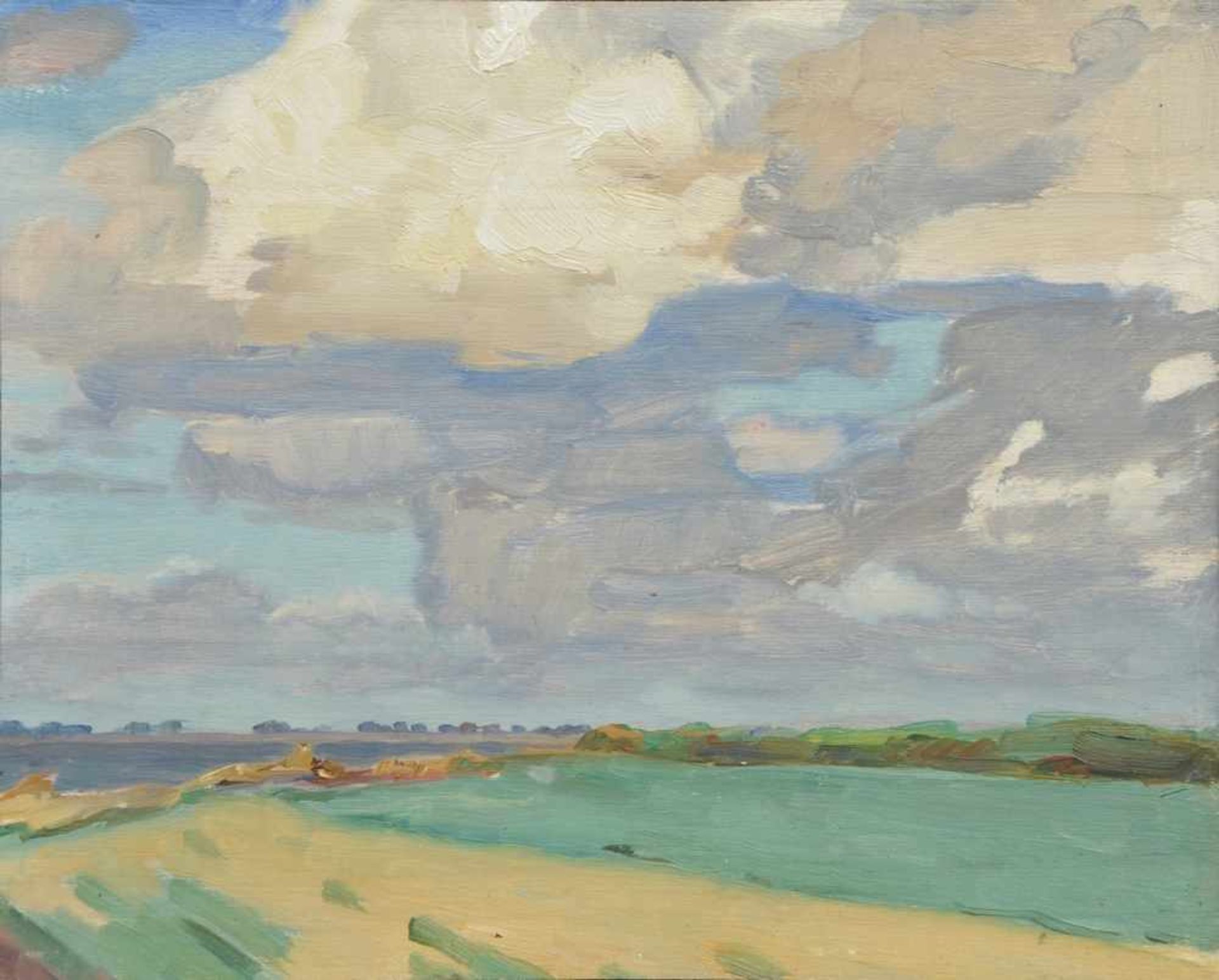 Paar Moréteau, Jules Louis (1886-1950) "Meereslandschaften", Öl/Holz, um 1927, 21x26cm - Bild 3 aus 4