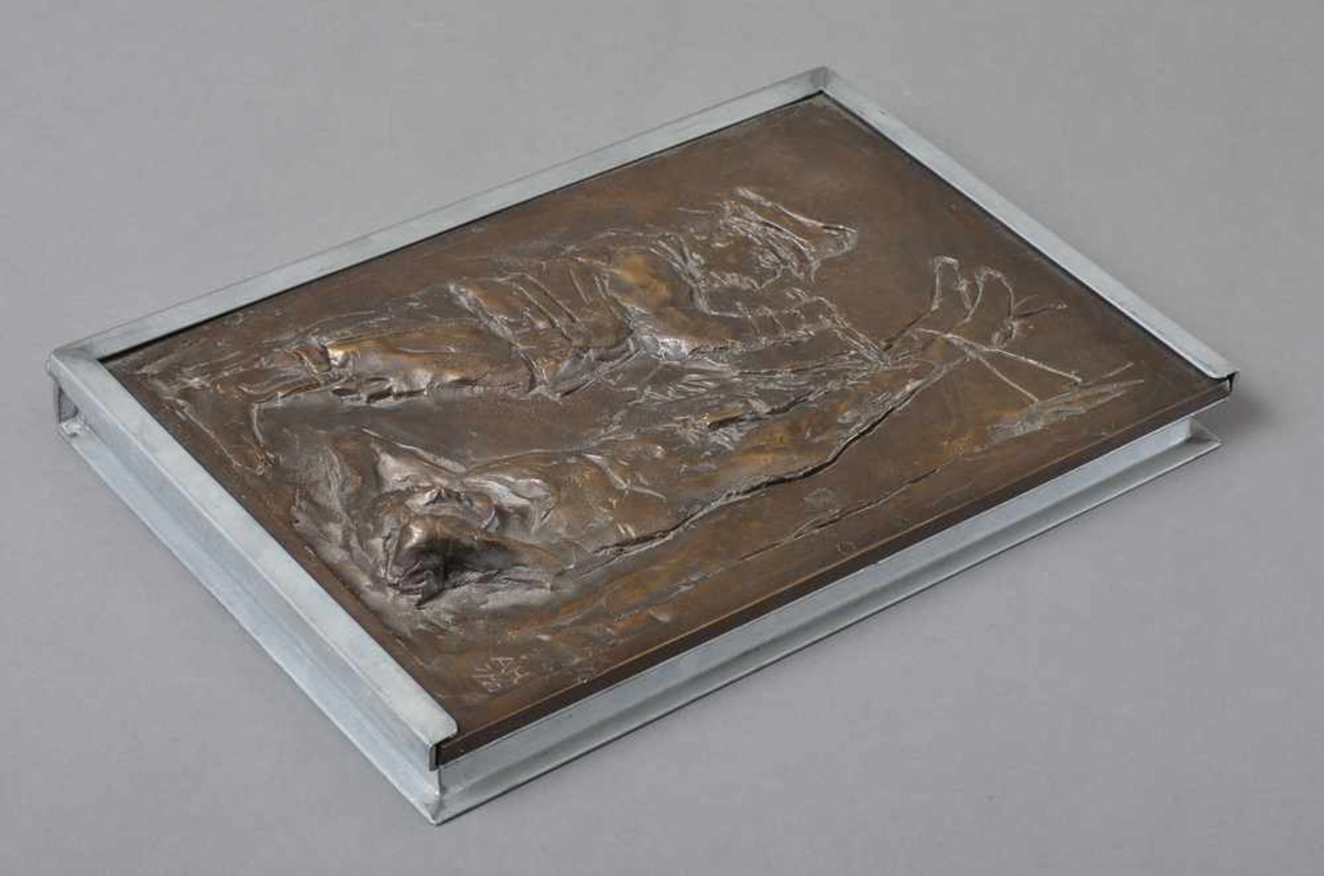 Hrdlicka, Alfred (1928-2009) "Anatomie des Leids", Buch in Schatulle mit Bronze Relief, 7/20, 36, - Bild 5 aus 5