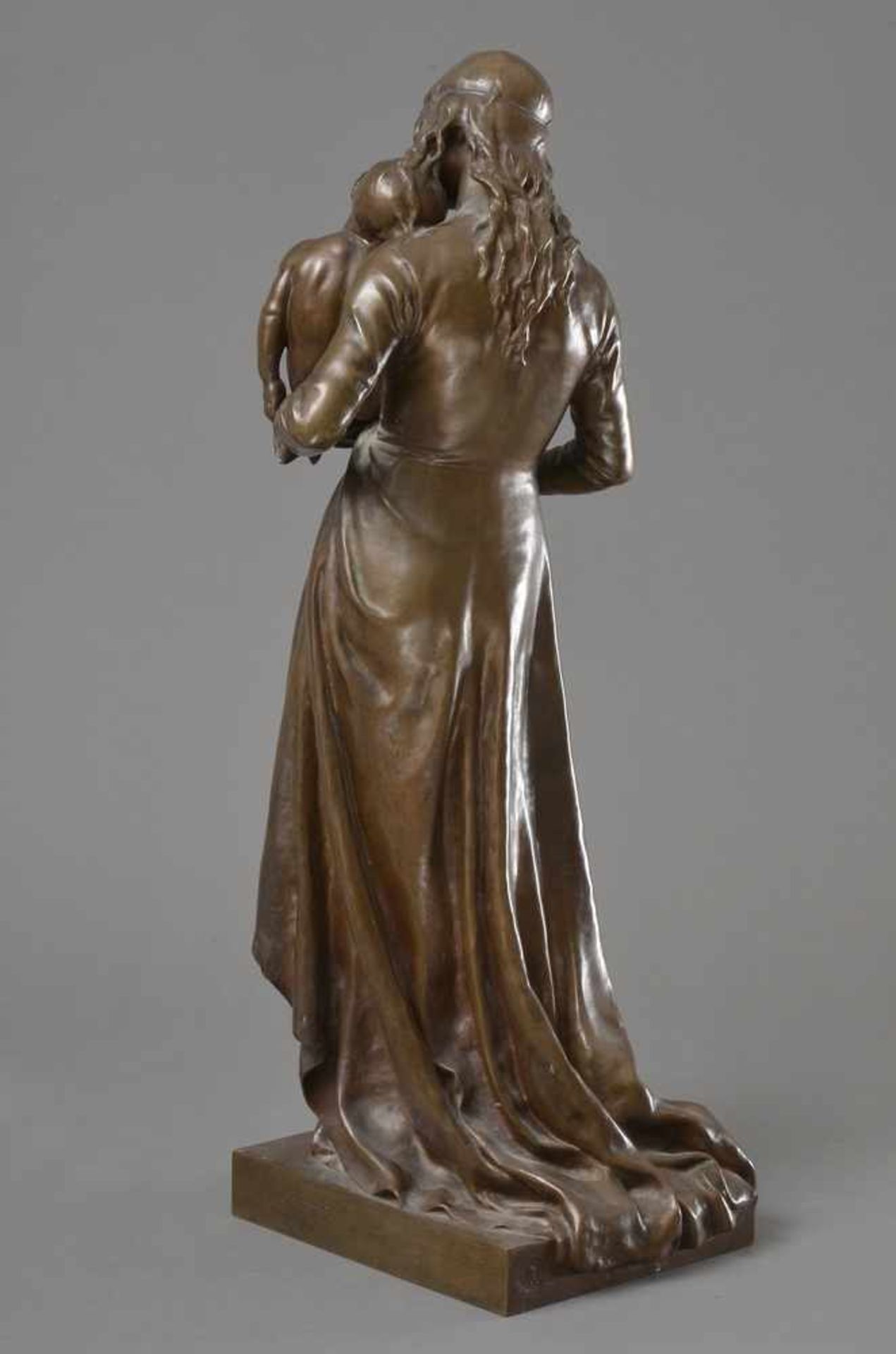 Gautherin, Jean (1840-1890) "Clothilde de Surville", Bronze, rötlich patiniert, am Fuß sign., H. - Bild 2 aus 8