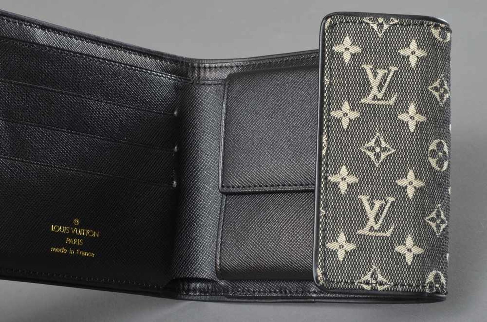 Louis Vuitton Portemonnaie, Monogram Lin schwarz/weiß, Nr. TH 0065, 11x12cm, neu - Bild 2 aus 2