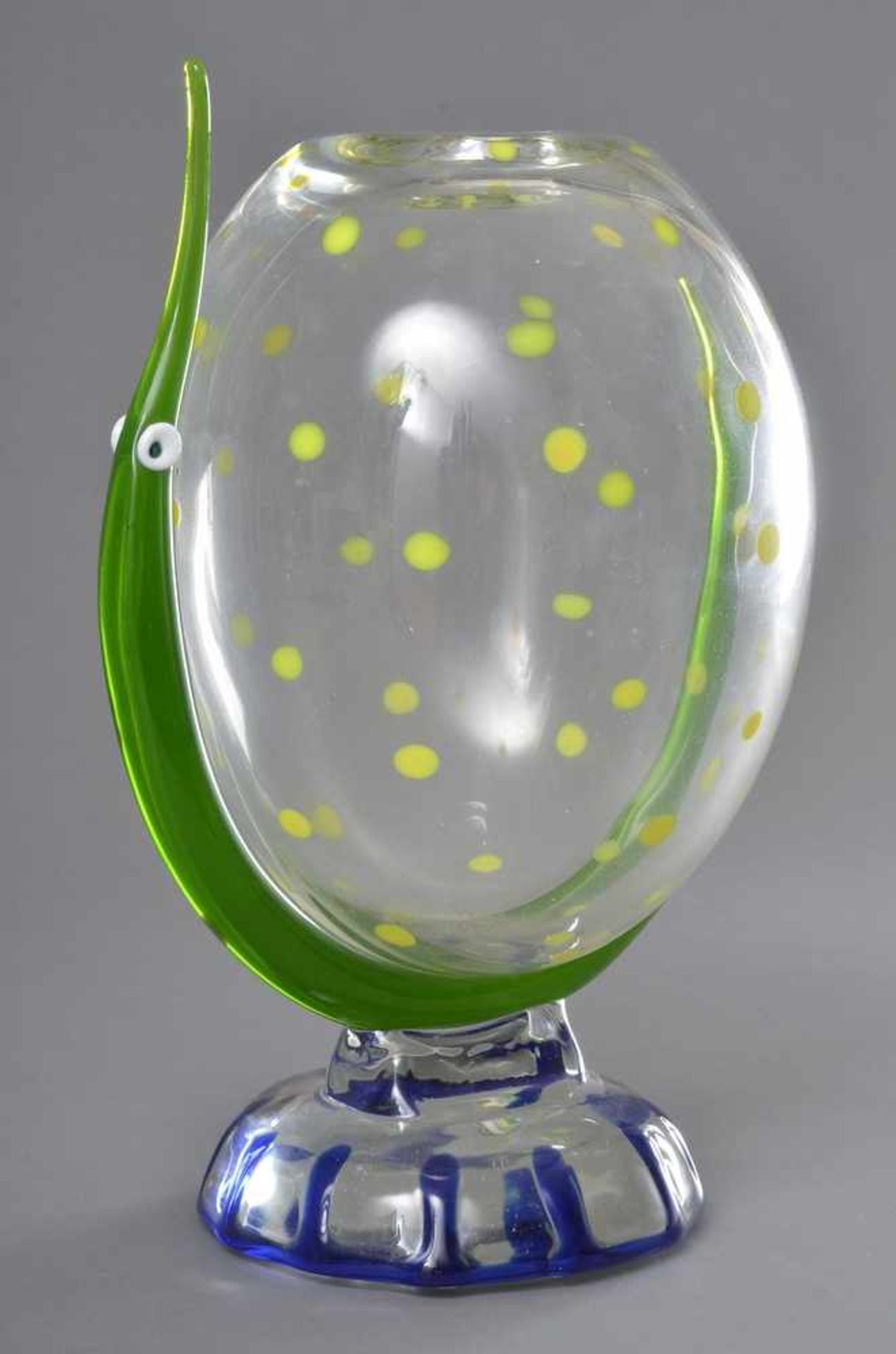 Anna Gili (*1960) Murano Vase aus der Kollektion "Vasi del mare", farbiges Glas, Salviati 1992,