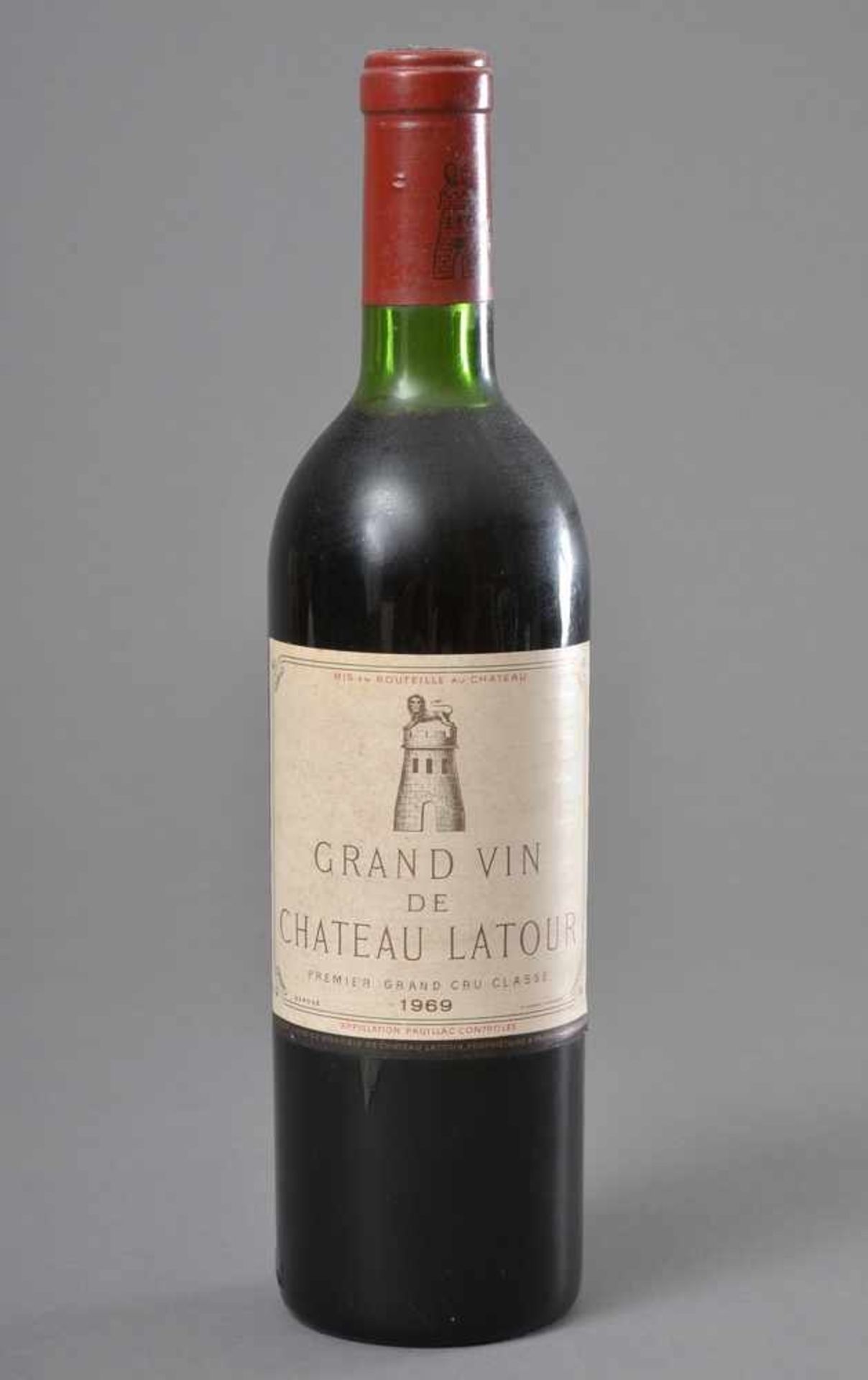 Flasche 1969 Grand vin de Chateau Latour, 1er Grand Cru Classe, Pauillac, Bordeaux Rotwein,