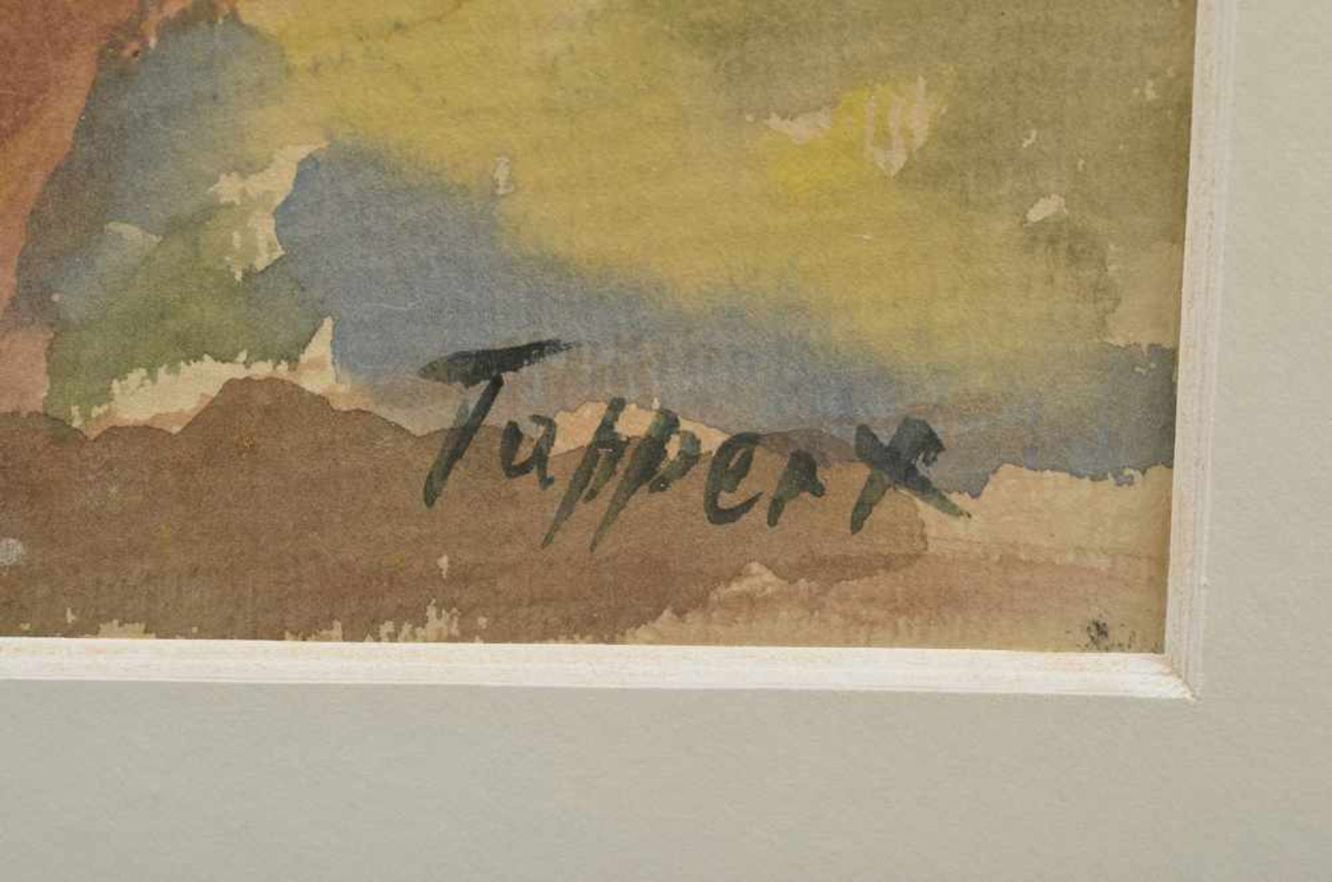 Tappert, Georg (1880-1957) "Waldinneres", Aquarell, u.r.sign., 43,5x34cm (m.R. 64x53,5cm) - Bild 3 aus 3