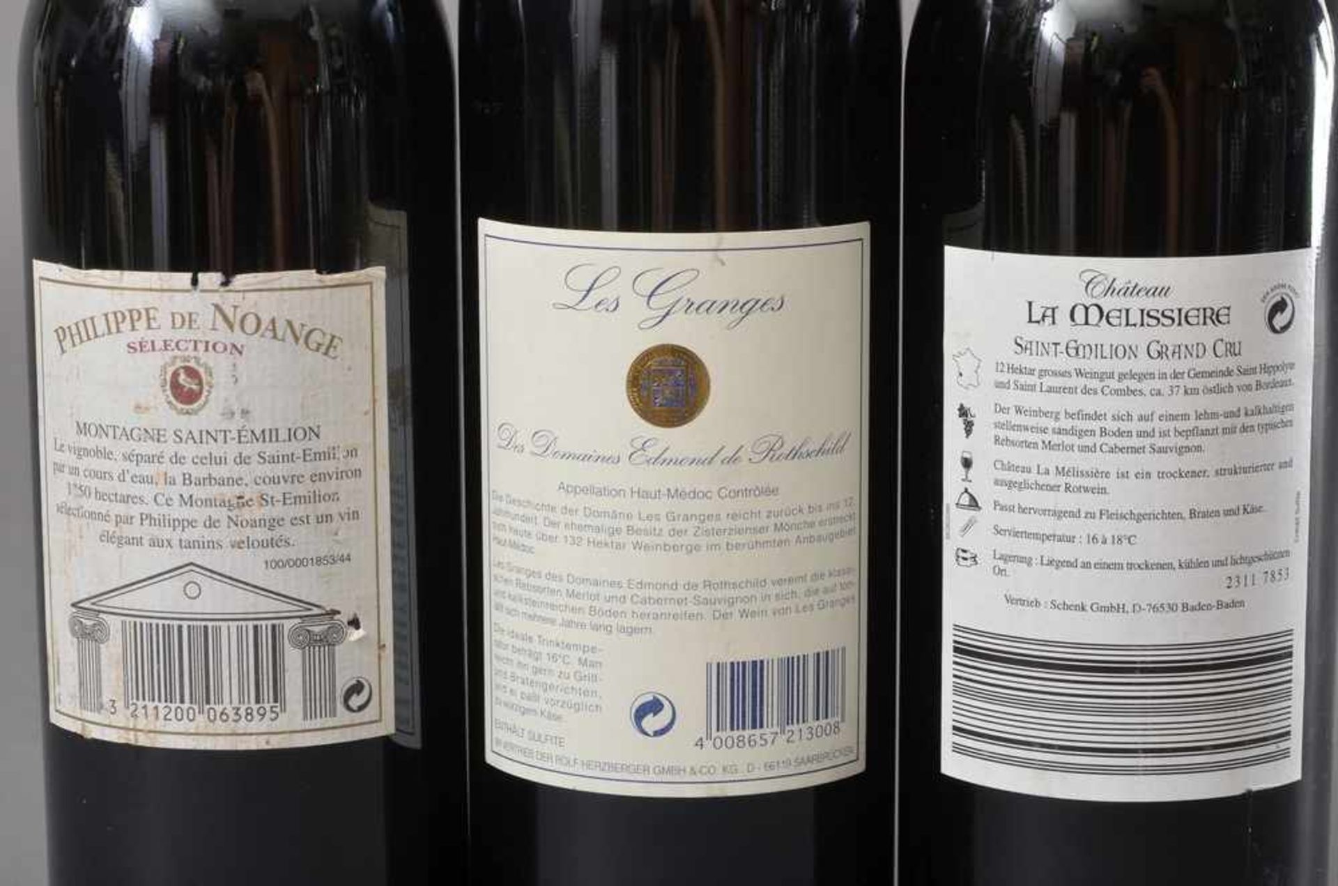 3 Diverse Flaschen französische Rotweine: 2002 Chateau Haut-Bayard, Grand vin de Bordeaux, - Bild 3 aus 3