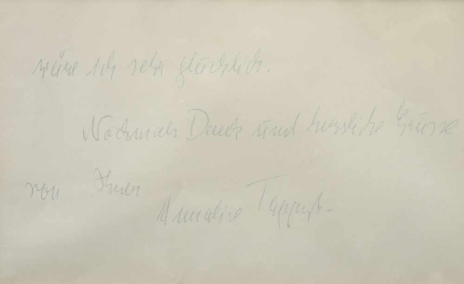 Tappert, Georg (1880-1957) "Zwei Studien - Im Café" , Bleizeichnung/Papier, u.r.sign., mit Widmung - Bild 3 aus 3