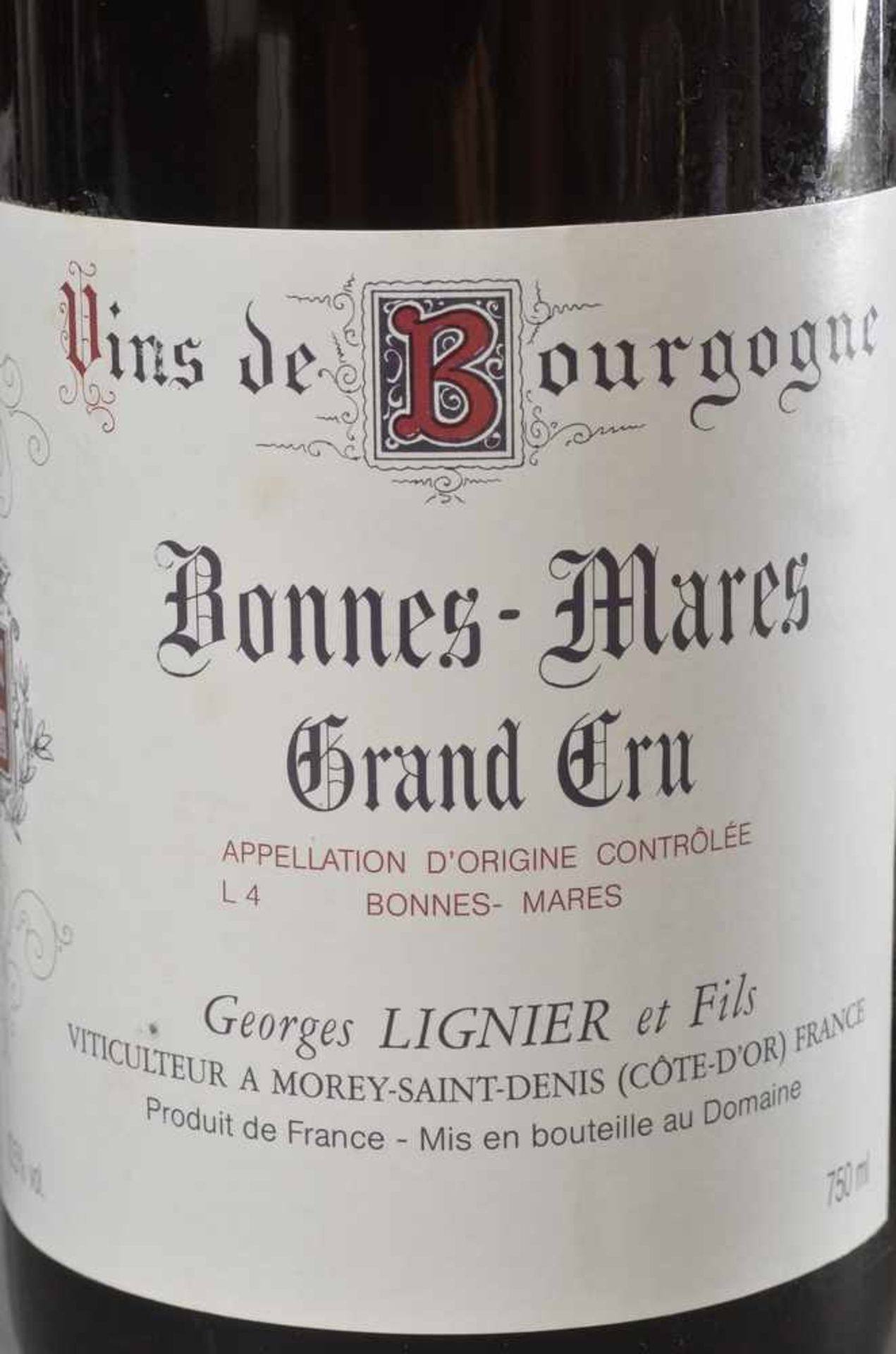 4 Flaschen 1994 Bonnes-Mares, Grand Cru, Burgund Rotwein, 750ml - Bild 2 aus 2