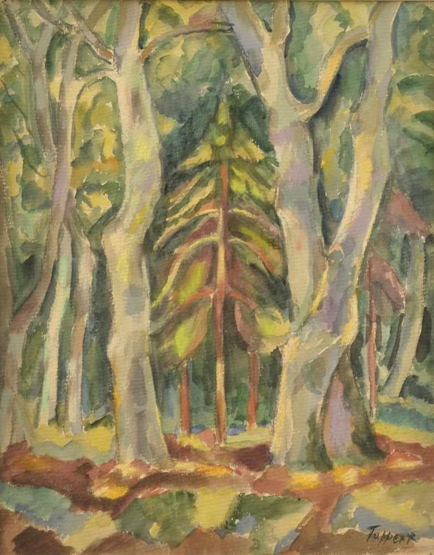 Tappert, Georg (1880-1957) "Waldinneres", Aquarell, u.r.sign., 43,5x34cm (m.R. 64x53,5cm)