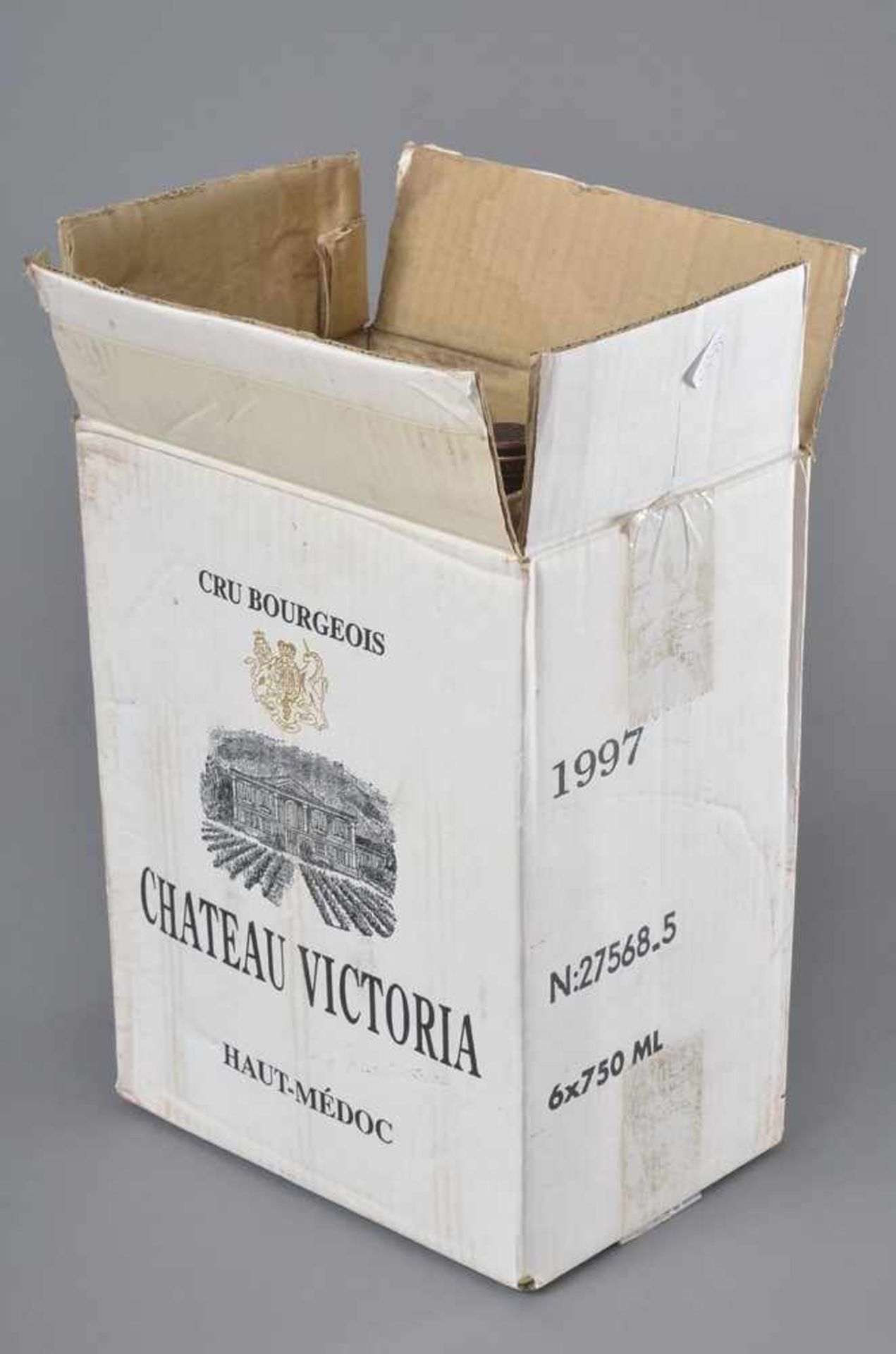 4 Flaschen 1997 Chateau Victoria, Haut-Medoc, Cru Bourgeois, Bordeaux Rotwein, Schlossabzug, 750ml - Bild 4 aus 4