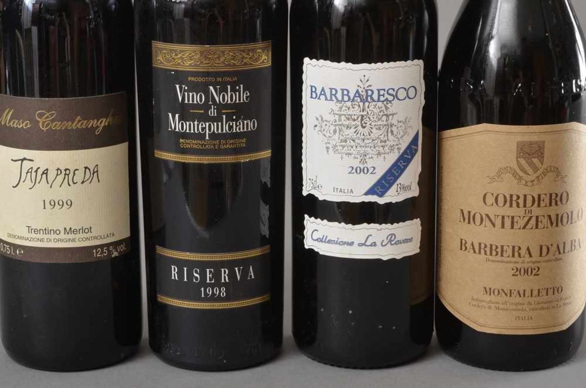 4 Diverse Flaschen italienische Rotweine: 1998 Vino Nobile di Montepulciano, Riserva DOCG, - Bild 2 aus 3