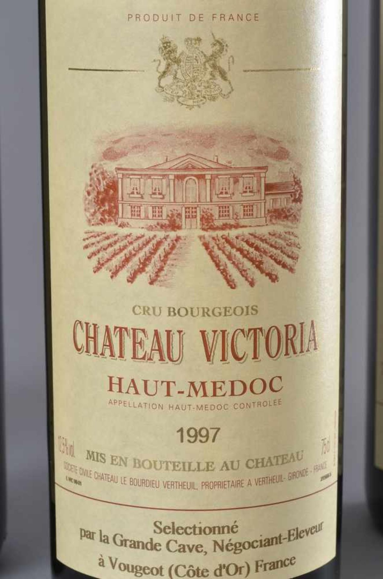4 Flaschen 1997 Chateau Victoria, Haut-Medoc, Cru Bourgeois, Bordeaux Rotwein, Schlossabzug, 750ml - Bild 2 aus 4