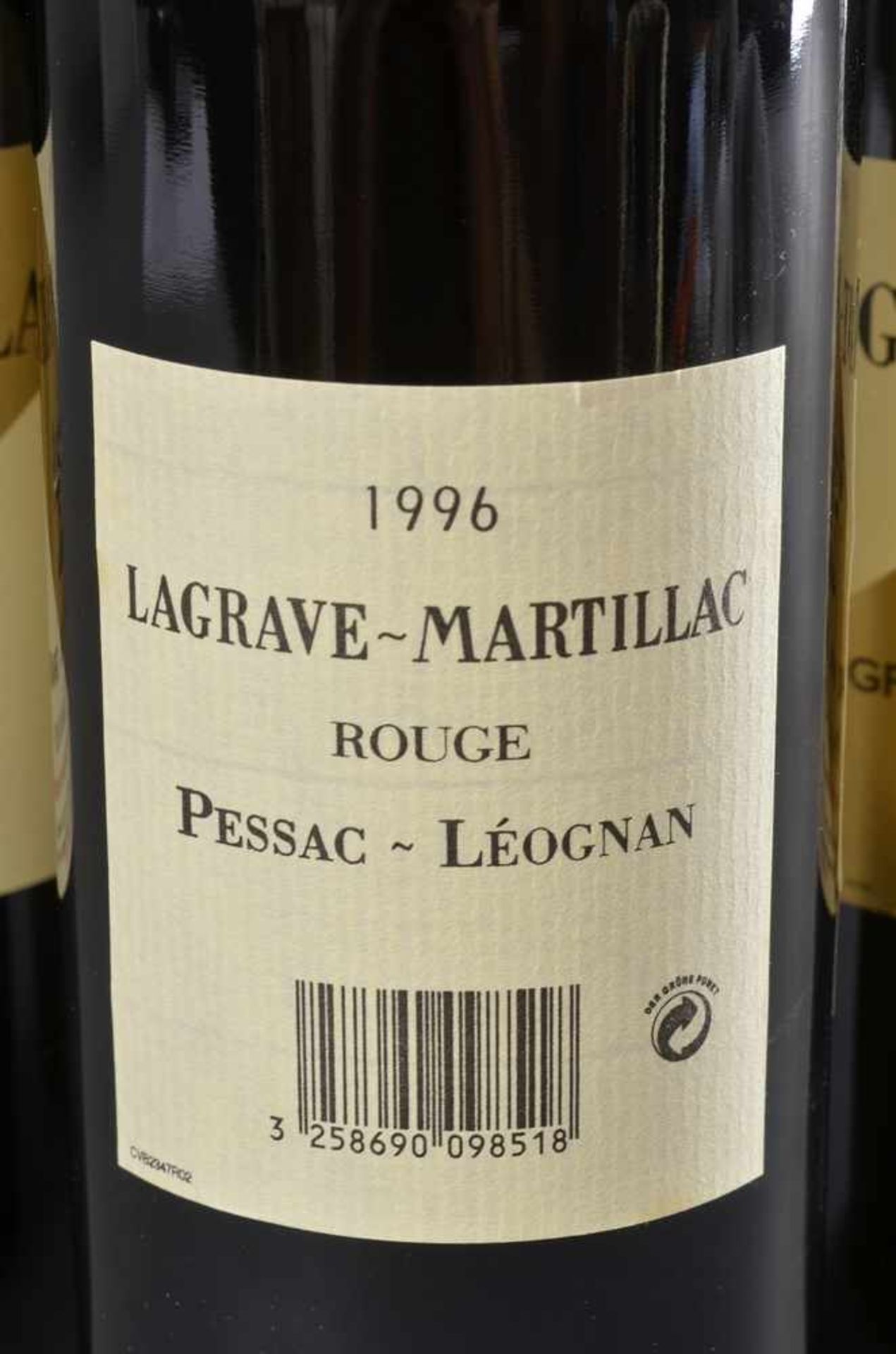 6 Flaschen 1996 Lagrave-Martillac, Pessac-Leognan, Bordeaux Rotwein, Schlossabzug Chateau Latour, - Bild 4 aus 4